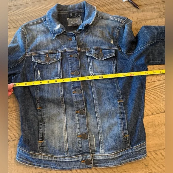Vintage Guess Denim Brittney Jacket size Large - Picture 8 of 8